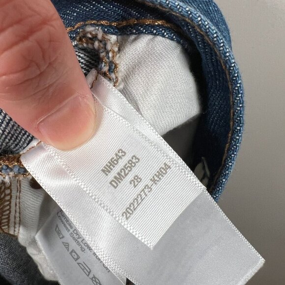 Madewell Baggy Straight Jeans Size 28 Dark Worn Indigo Wash High Rise Slouchy - Picture 15 of 15